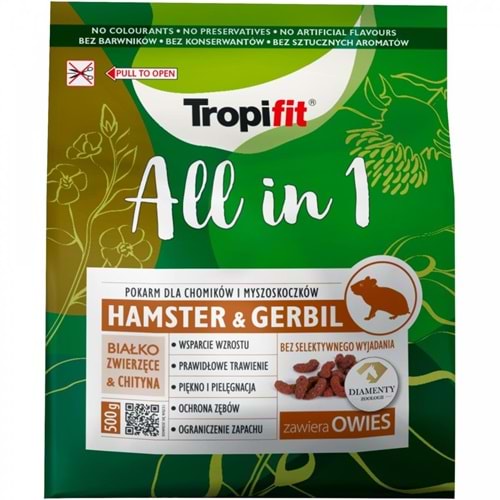 Tropıical- Tropıfit All In 1 Hamster & Gerbil 500Gr