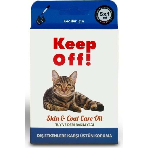 Keep Off Kedi Dış Etken Deri Tüy Bakım Ense Damlası (5 x 1 ml)