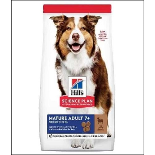 Hills Mature Adult 7+ Lamb ve Rice Kuzu Etli Yaşlı Köpek Maması 14 kg