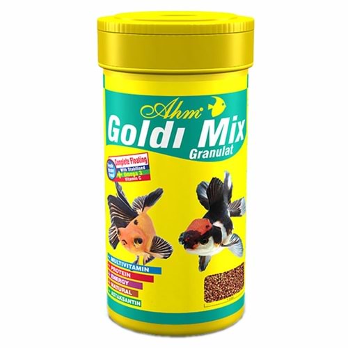 Ahm Goldi Mix Gran. Japon Balığı Yemi 100 ml.