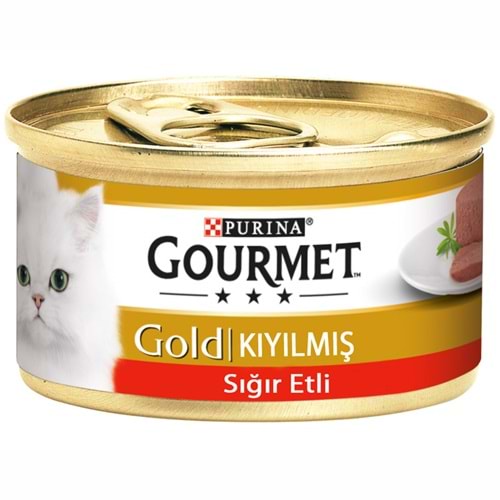 Gourmet Gold Kıyılmış Sığır Etli Kedi Konservesi 85 Gr. 10 Ad.